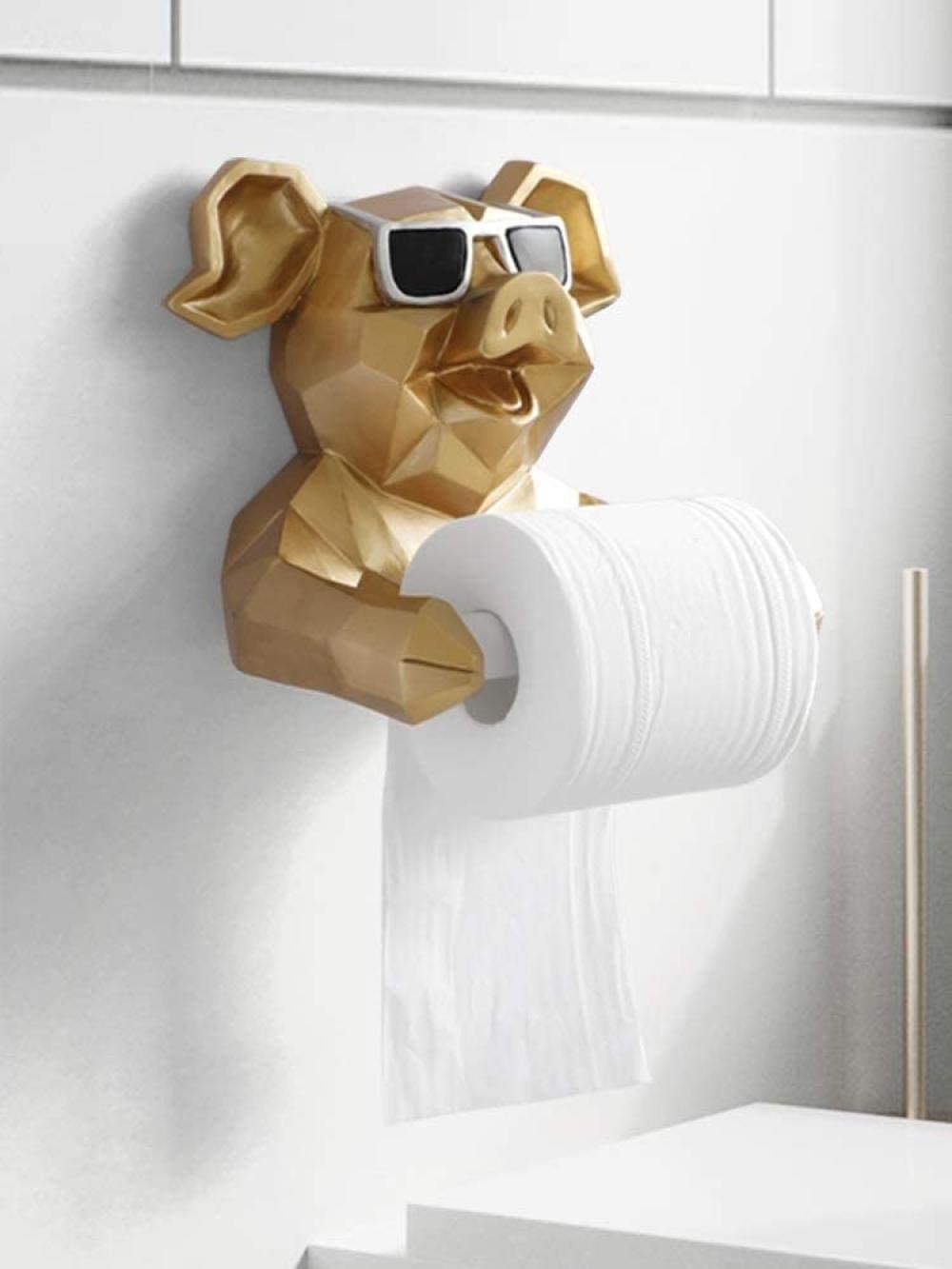 NEECS Porte-Papier Hygiénique Porte-Papier Hygiénique Créatif Cochon Salle De Bains Toilettes Plateau D'hygiène Des Toilettes Poinçonnage Gratuit Boîte à Mouchoirs En Carton Hygiénique R