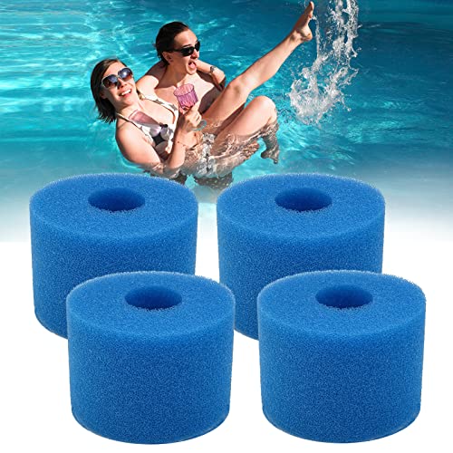 XVOYDT Lot de 4 éponges filtrantes type S1 en mousse pour piscine Intex 29001E Pure Spa Whirlpool Filtre réutilisable pour piscine de type S1