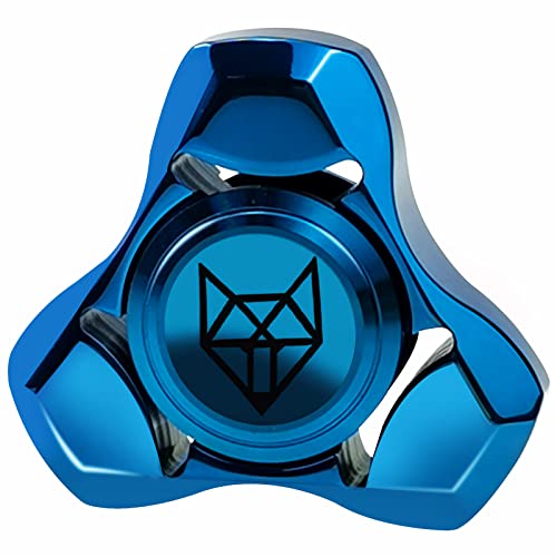 Image of FREELOVE Premium Metal Fidget Spinner for Adults, Stainless Steel Heavy Silent Spinner with Precision Bearing, Small Office Desk Toy & EDC for Stress Relief Focus ADHD, Blue