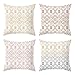 18x18 cali Poszewki na Poduszki 45x45 Zestaw 4 poliestrowych poszewek na poduszki w kolorze kości słoniowej