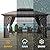 DWVO 10x12ft Gazebo Hardtop Double Roof Polycarbonate Canopy Outdoor with Netting and Shaded Curtains, Aluminum Frame Garden Tent for Patio, Backyard, Deck and Lawns, Gray