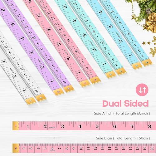 Image of Aakriti Measurement Tape Measure Soft Ruler Measuring for Vinyl Body Fabric Sewing Tailor Cloth Measurement Craft Supplies, 60-Inch /5 Foot Double Scale Ruler Colours May Vary (5)