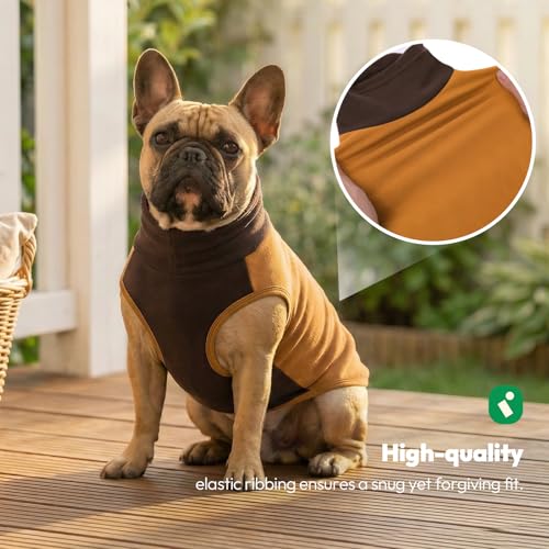 KONVINIT Hundepullover Fleece für Mittelgroße & Große Hunde (M-5XL) Ohne Ärmel mit Stehkragen Weich & Warm