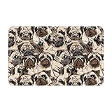 Pug Carpet Playmat Rug 20'X32',Non-Slip Soft Living Dining Room Rug for Front Door Entrance Outside Doormat