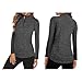 QinCiao Lightweight Breathable Women's Long Sleeve V-Neck Half-Zip Athletic Shirt Quick-Dry for Golf Tennis Running Outdoor Sports Black X-Large