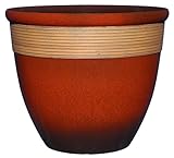 Classic Home and Garden Premiere Collection Planter, Abigail 15', Lava Red