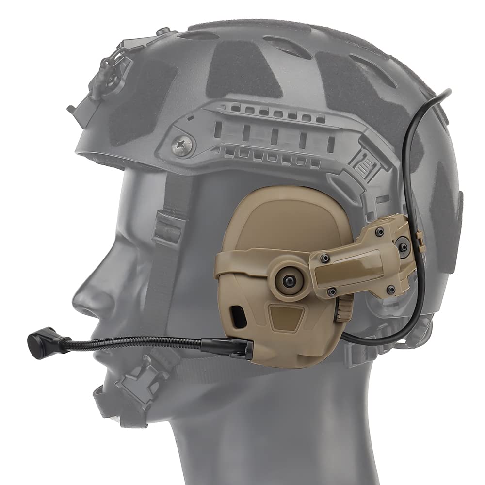 ACEXIER Cuffie tattiche Militari per la Caccia e Il tiro a Segno Cuffie a riduzione del Rumore per Ops Core Arc e Wendy M-Lok Casco Montato sulla Testa Doppio Uso
