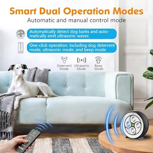 Dog Barking Deterrent with Remote, Rechargeable, 6 Modes, 300ft Range - 4