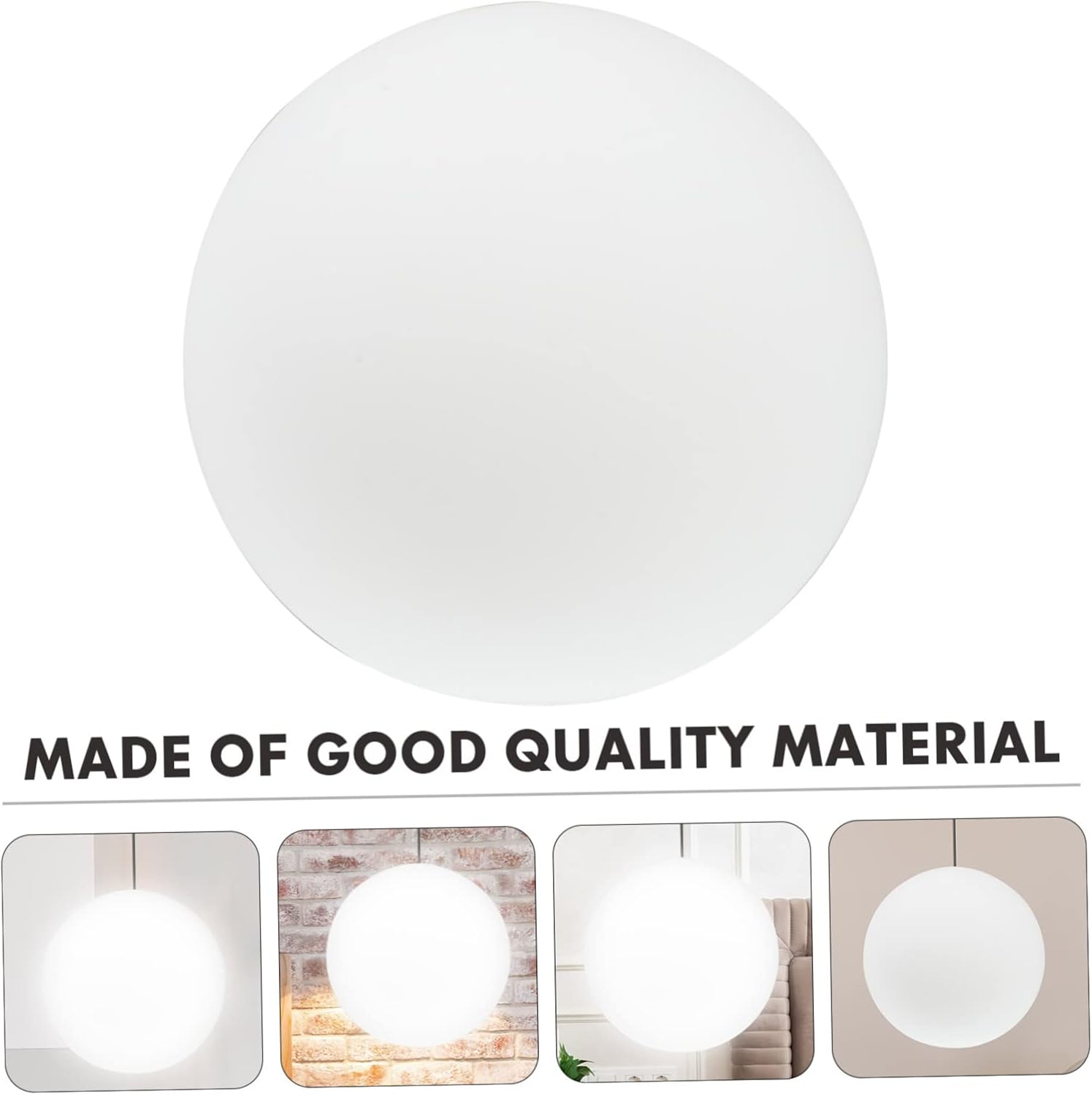 Amosfun 2pcs Spherical Frosted Glass Lampshade Decorative Light Cover for Home Dorm and Hotel Use Creates Warm Atmosphere Design for -term Use