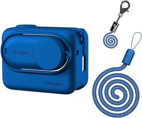 Miniatura 9 de Funda protectora de silicona para cámara Insta360 GO 3 + cápsula de acción viene con cuerda para colgar el cuello (gris)