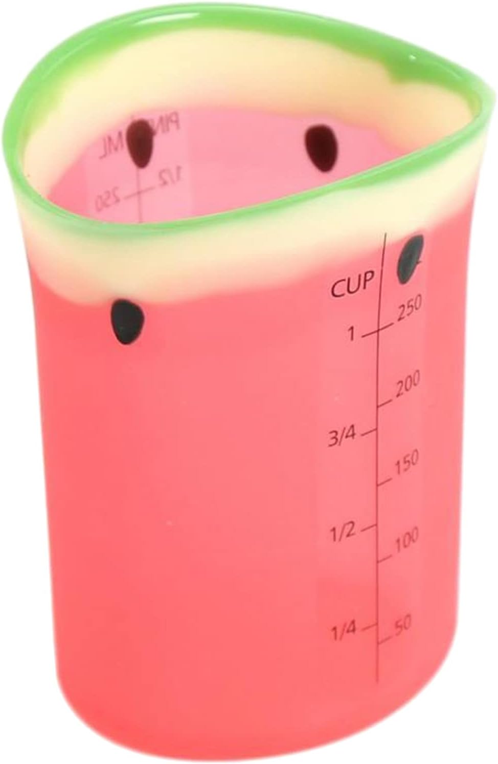 Charles Viancin - Watermelon Flexible Silicone Measuring Cup - BPA-Free, Plastic Free, Food-Grade Silicone - Microwave and Dishwasher Safe (2 Cup)