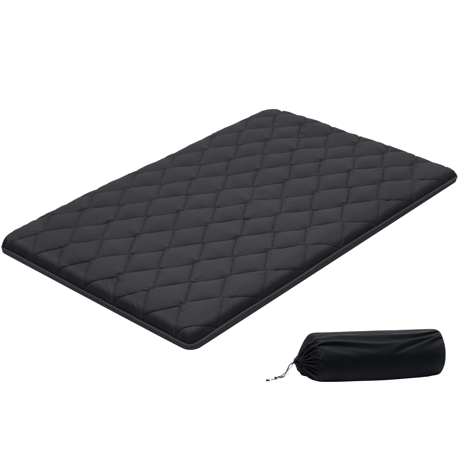VEVOR Japanische Tatami-Matte, Faltbare Futonmatratze mit Aufbewahrungstasche und Befestigung, 9-lagige Bodenmatte zum Schlafen, Schlafsaal, Meditation, Yoga