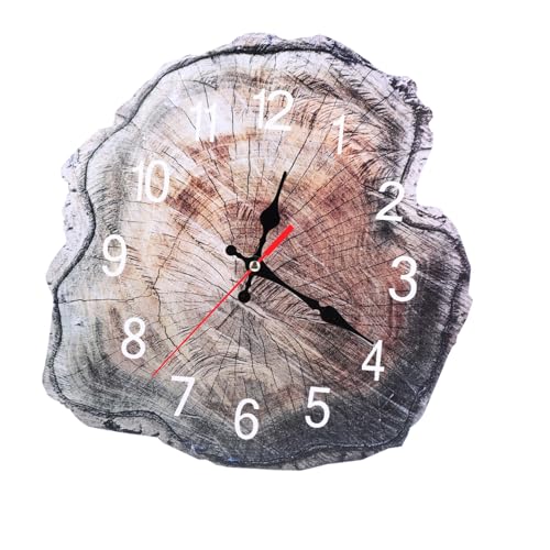 OUNONA Orologio Da Parete in Legno Design Ad Anello Annuale Orologio Elegante Per Soggiorno e Camera Da Letto Ornamento Per Arredamento Di Casa