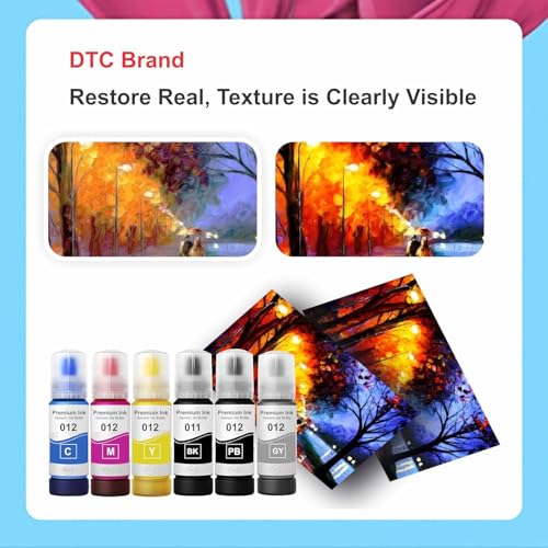 Image of Duplex DTC 011 & 012 Refill Ink Bottle Compatible with Epson Model L8180 and L8160 Printer (012 Grey Ink 1 Pcs)