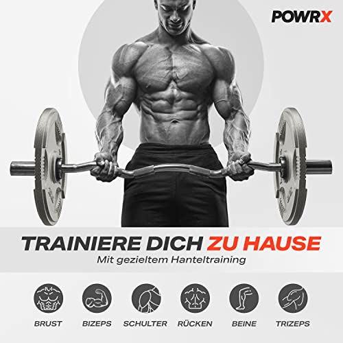POWRX Dischi Pesi Olimpici 40 kg Set (2 x 20 kg)