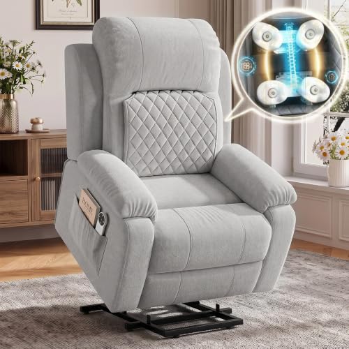 Image of Power Recliner Chair with Massage, Electric Recliner for Elderly