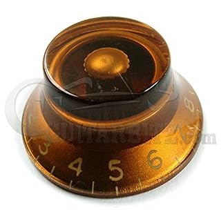Guitar Tech GT555 Lot de 4 Boutons de Potentiomètre Ambré - Les Beatles, Paul McCartney, John Lennon, RIngo Starr, George Harrison