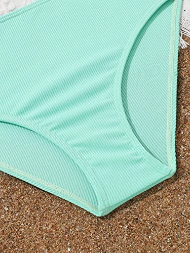 SHENHE Girl's 2 Piece High Waisted Bikini Sets Colorful Cami Top Swimsuit Bathing Suit4