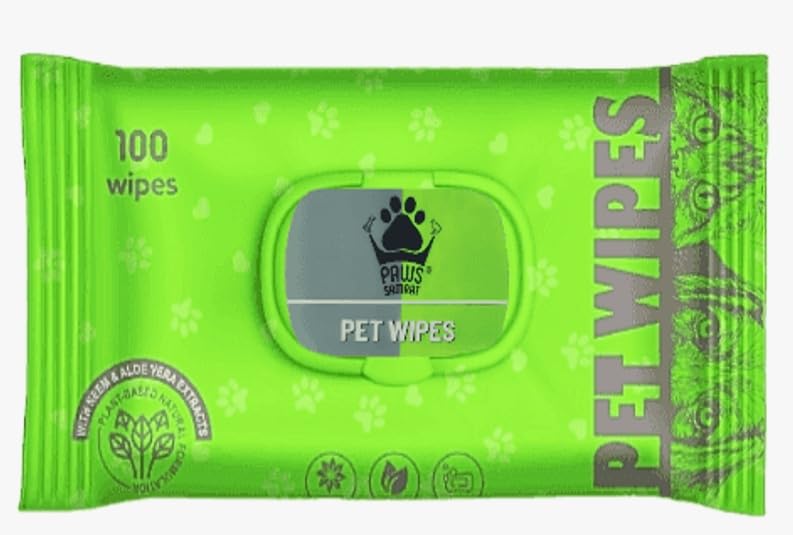 PAWS SAMRAT (Pack Of 1-100 Wipes)Anti Bacterial Neem&Aloe Vera Pet Wipes For Dogs,Cats,Puppies For Dry Bath,Ear&Paw Cleaning&Deodrizing Wet Wipes (B0CPWJQQ4Z) Amazon Price History, Amazon Price Tracker
