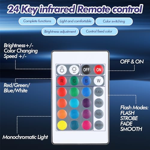 Image of Honoson 4 Set 3D Night Light Kit with Remote, 16-Color Base for Acrylic Sheets, 4 Modes for Bedroom Decor(Arch Style)