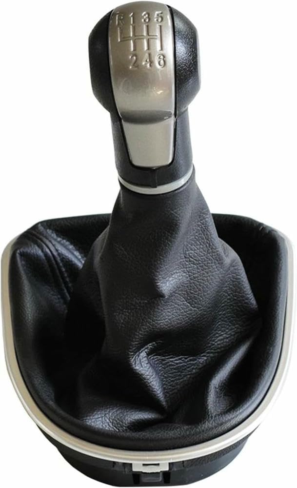 GZNBB Car Manual Gear Shift Knob Boot Cover Gaiter Lever Shifter Handle Stick, for Seat for Leon II 2005-2012 for Altea XL 2004-2012 for Toledo III 2004-2009