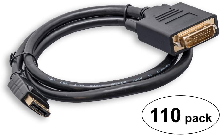 DisplayPort to DVI Cable 10ft 40packs