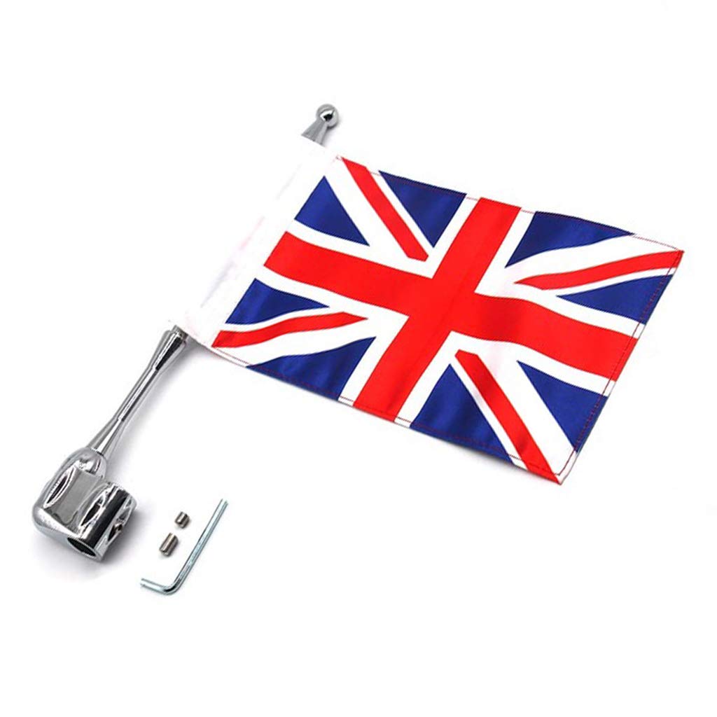 Psler White Motocycle Aluminum Rear Side Mount Luggage Rack Antenna Vertical Flag Pole For Gl1800 Goldwing All Years (United Kingdom)