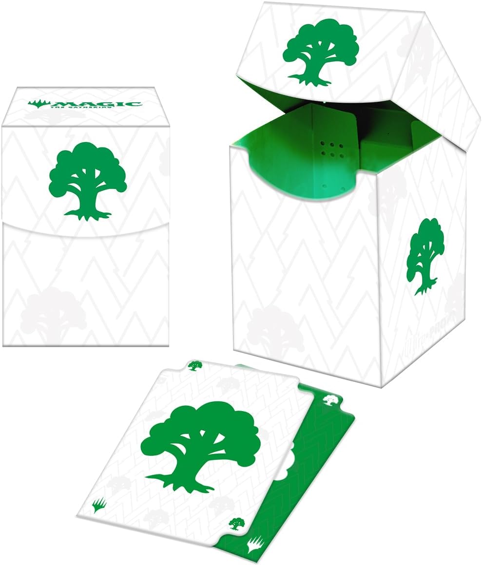 Ultra Pro - Mana 8 100+ Deck Box - Forest for Magic: The Gathering, Stores & Holds 100 Standard Sized Cards, Durable Protective Collector's Game Deck Card Holder Box