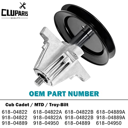 Cluparis 918-04822B Spindle Assembly for Cub Cadet MTD Troy-Bilt 918-04822A 618-04822 918-04889 30-8001 14328 82-058 285-868, for LTX1040 LTX1042 LTX1045 RZT-42, Fit Most 42'' Deck