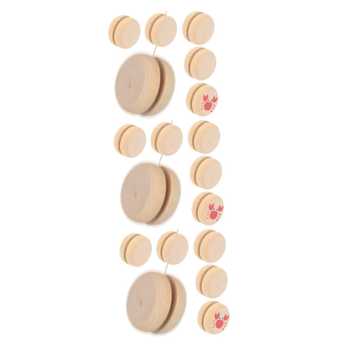 Mikikit Set 10 Pezzi Palla Reattiva in Legno da Dipingere Giocattolo Fai da Te per Materiale Creativo per Attività Artistiche e Giochi Genitori-Figli Decorazioni per Feste e Casa