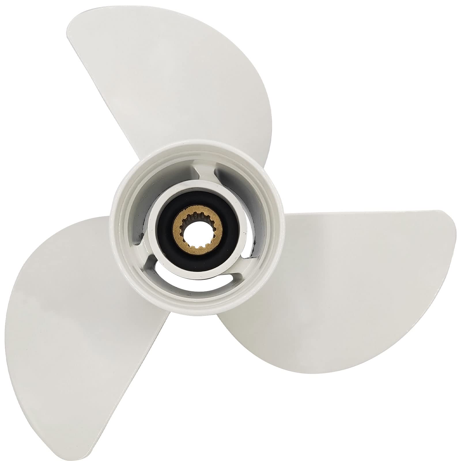 FAWAY 13 5/8x13-K Boat Moto Aluminum Propeller - for Yamaha Outboard Propeller 50HP 60HP 70HP 80HP 90HP 100HP 110HP 120HP 130HP Replace 6E5-45949-00-EL,15 Spline Tooth - Aluminum Outboard Propeller