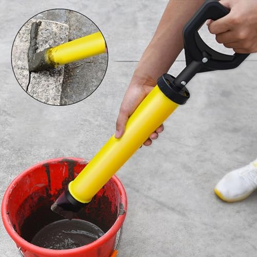Image of Serplex Grouting Gun 4-Nozzle Metal Body for Cement Repair | Smooth Mortar Application, Reduces Mess, Metal Barrel Build, Fits Cement Mixes, Handy for Home Fixes