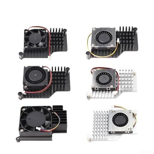 Kit de ventilador de refrigeración y alfombrilla térmica para Raspberry Pi 5 con ventilador de turbina 3010 con control de velocidad PWM para gestión del calor personalizable (ventilador 3007)