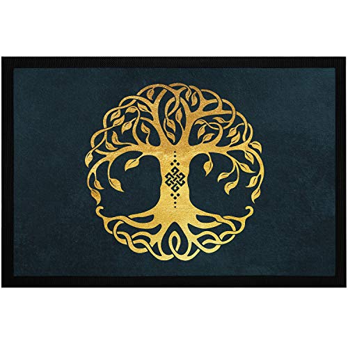 MoonWorks® Fußmatte Lebensbaum keltischer Knoten nordische Mythologie Wikinger rutschfest &...