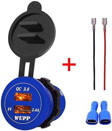 Dual USB Impermeable Puerto Fast Car aleaci?n de Aluminio Cargador de mechero Caja Azul del z?calo Adaptador de Carga Regard L Dual USB Impermeable Puerto Fast Car aleaci?n de Aluminio Cargador de mechero Caja Azul del z?calo Adaptador de Carga Regard L