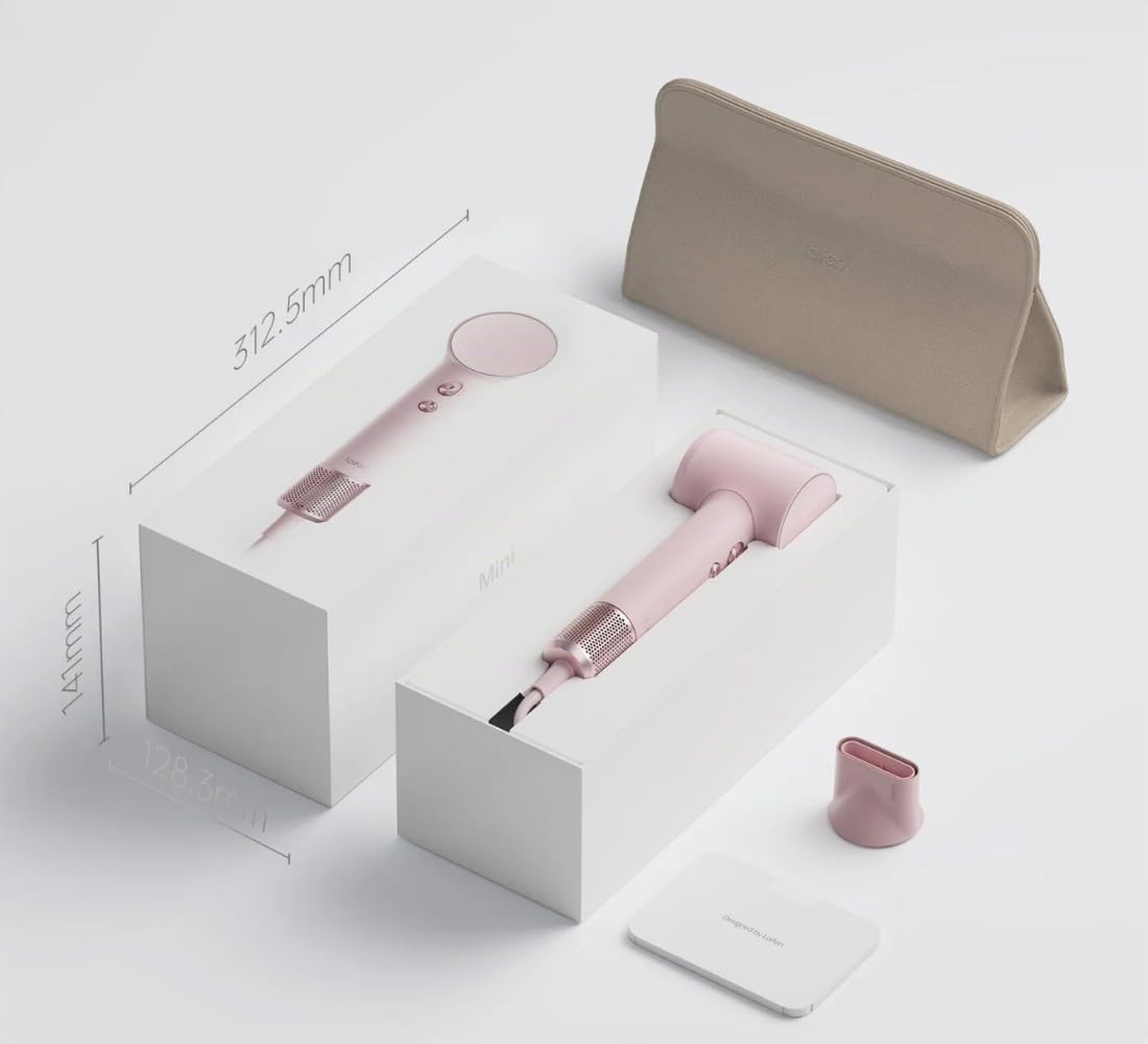 Laifen Mini - Sèche-cheveux rapide et silencieux avec technologie ionique - Coral Pink