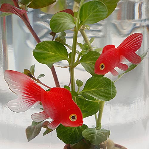 vdvelde.com - Waterworld Bluppys Goldfisch - 2 handbemalte Plastik Goldfische 5 x 2 x 2 cm