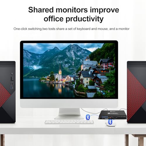 Image of Kvm Switch Displayport 1 Monitors 4 Computers Edid 4K 144Hz Hotkey Switching Single Monitor kvm Switches 1 Laptop 1 PC displayport edid 1440P 144Hz 165Hz 240hz Hotkey Switching