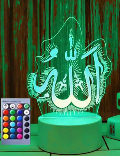 Lámpara de noche 3D led ilusión óptica con control táctil USB