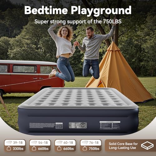 DIVON Queen Air Mattress with Built in Pump Raised の商品画像 5