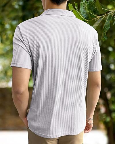 Image of I ENTERPRISE Cotton Blend Regular Fit Round Spread Collar Solid Short Sleeve T-Shirt for Men & Boys