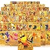 55 Gold Cards Packs Vmax V EX GX Rare Golden Cards TCG Deck Box Gold Foil Card for Fans Collectors Gifts No Duplicate DDXL