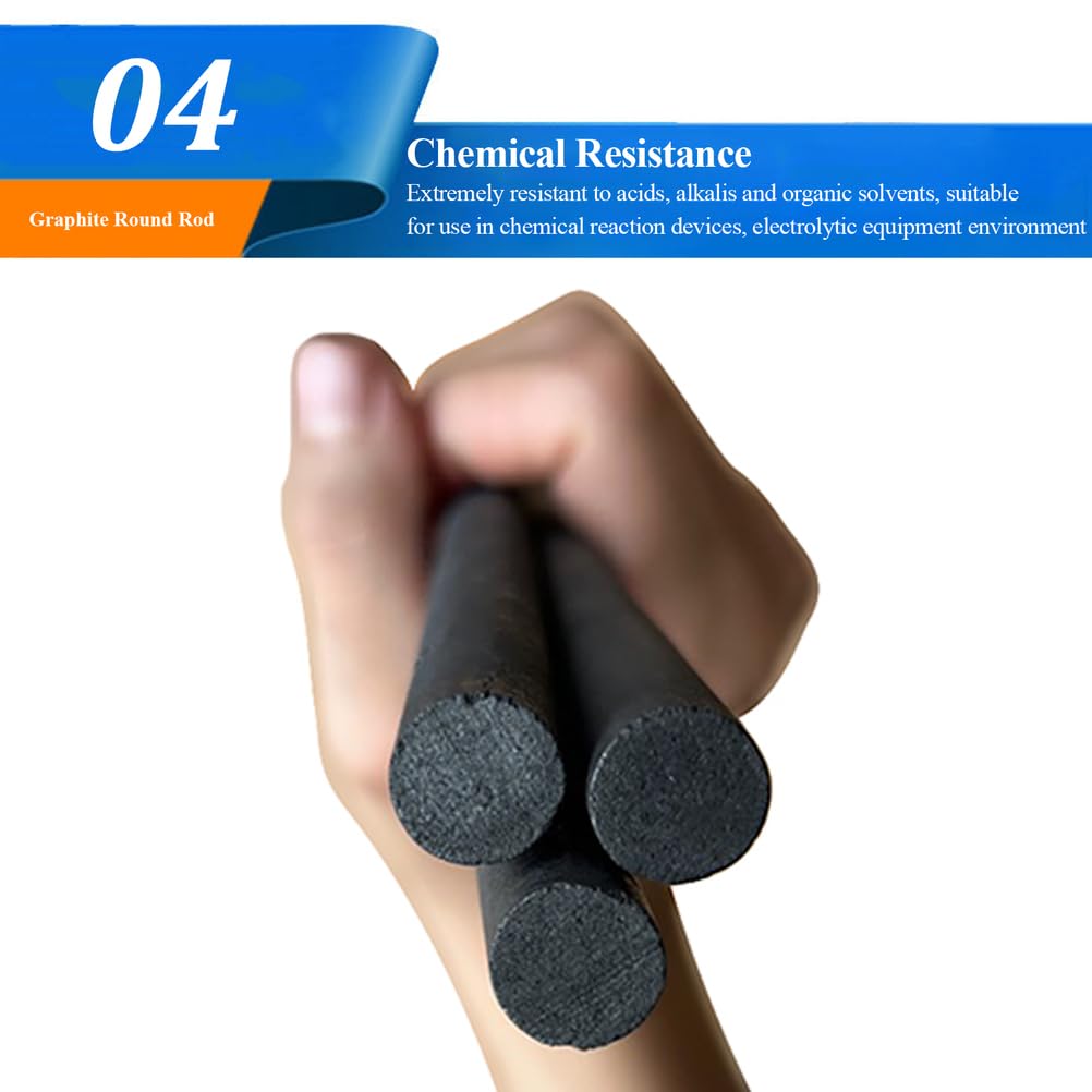Pręt grafitowy, wysoka czystość, długość 300mm, średnica 50mm/60mm, 1 szt., mieszanie, nadaje się do topienia odlewów metalowych(Diameter 50mm)