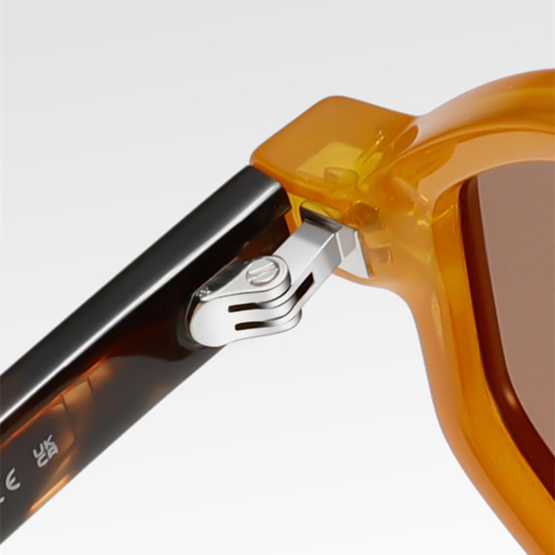 Occhiali da sole retrò con doppio ponte, modello poligonale, per donna e uomo, di lusso, sfumati, con rivetti UV400