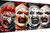 MBNTJHT Halloween Large Diamond Art Kits for Adults Beginner,Horror Clown 5D Full Round Drill Diamond Painting Kits for Adult, Large DIY Gem Art Painting Kit for Holiday Gifts 16x28 Inch.