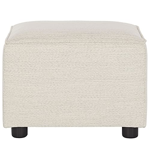 Evolur Holland Upholstered Ottoman In Thunder, Foot Rest Stool For Nursing Moms, Tool-Free Assembly, Made For Every Décor #TOP18