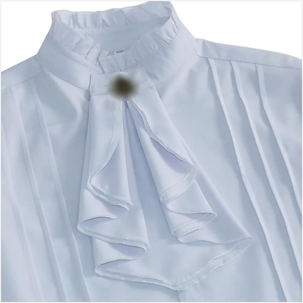 Mens Ruffled Shirts Steampunk Gothic Shirts Halloween Costume Cosplay Blouses Tops