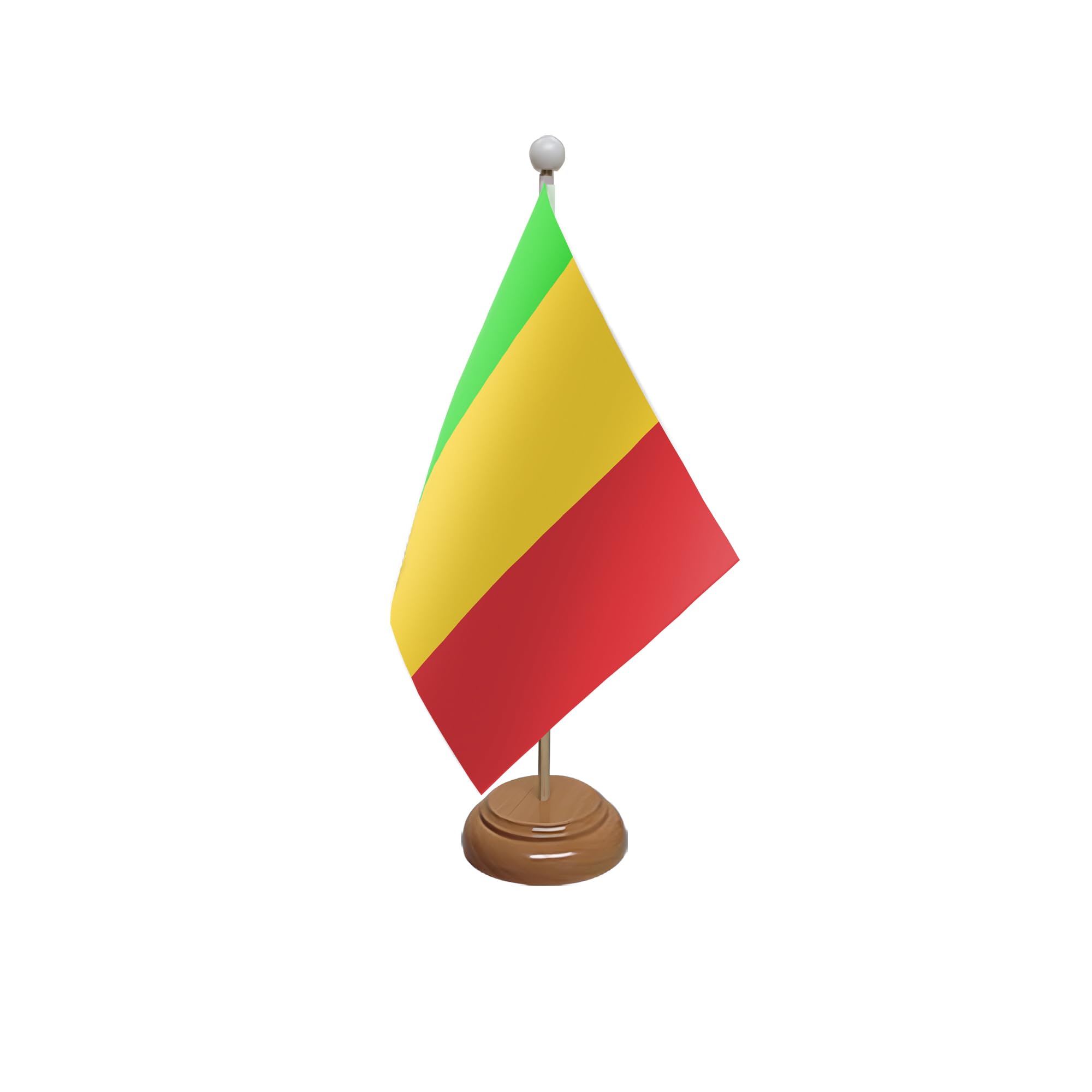 Flagtex Mali Wooden Table Flag With Wooden Base