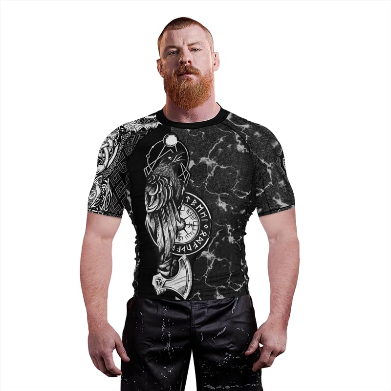 Viking Short Sleeve Baselayer Performance Compression Athletic Shirts MMA BJJ Jiu Jitsu Training Rash Guard4