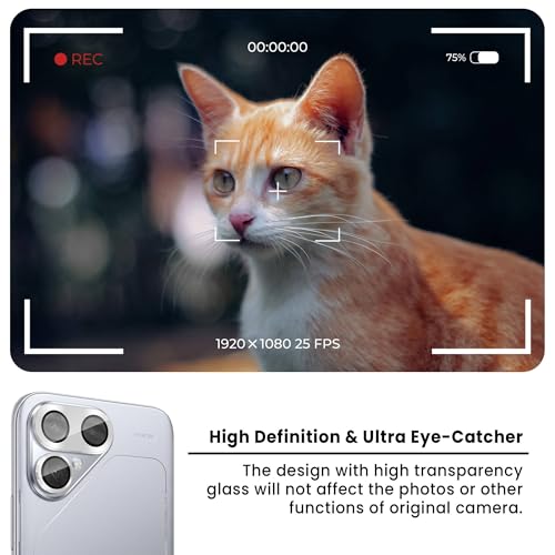 Image of ArmourPro Camera Lens Protector for Tecno Pova Curve 2 Tough HD Individual Aluminum Alloy Rings 9H Camera Cover, Scratch-Resistant,Camera Lens Protection| Silver, 1 Pack